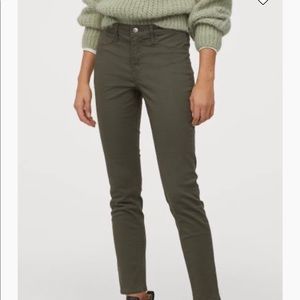 Green Slim Fit Khaki Pants From H&M. Size 2.